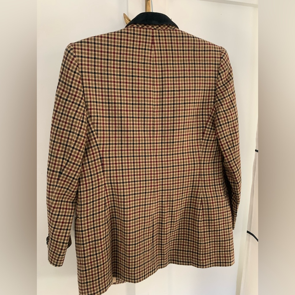 Talbots Petites Oversized Vintage Wool Houndstooth Blazer Size 4P Made in USA - Picture 10 of 12